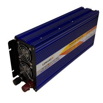 Інвертор + заряджання 20 А синій корпус Lemanso з 12VDC до 230V AC 1000W 1200VA 20A чистий (правильна) синусоїда
