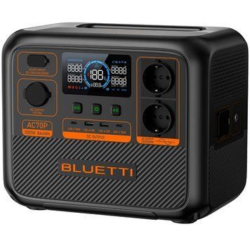Портативна зарядна станція Bluetti AC70P потужністю 1000 Вт та ємністю 864 Вт&middot;год