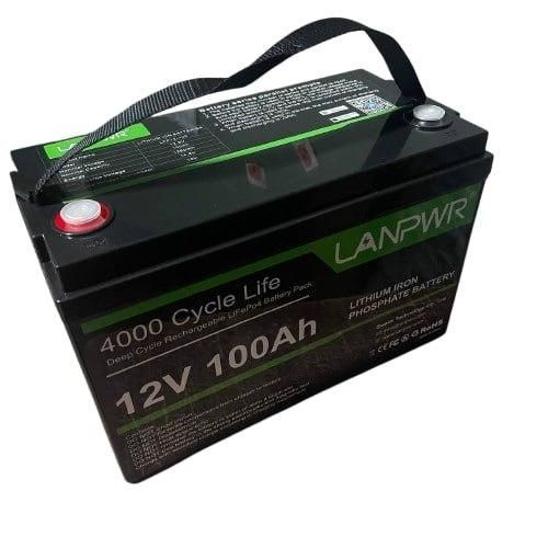 Акумулятор LiFePO4 LanPWR 12V 100AH 100A 1280Wh для дому котла сонячних батарей