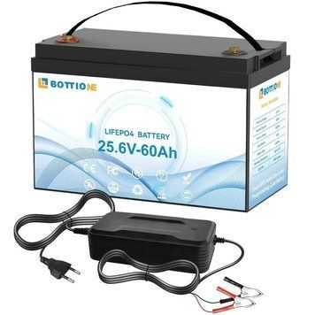 Акумулятор BOTTIONE LiFePO4 25.6V 60AH 1536Wh для систем сонячної та автономної енергії