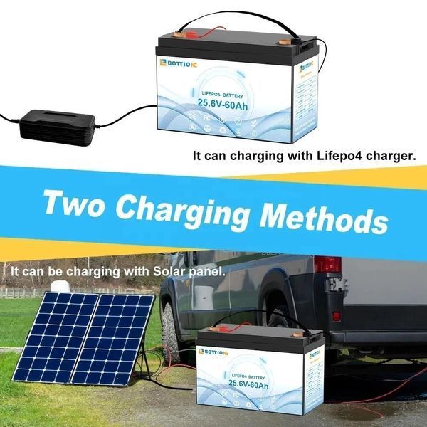 Аккумулятор BOTTIONE LiFePO4 25.6V 60AH 1536Wh для систем солнечной и автономной энергии