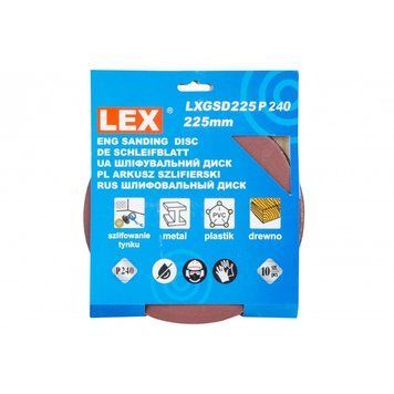Шкурки к шлифмашине LEX LXGSD225P240