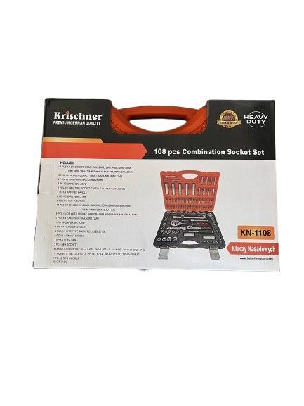Набор ручного инструмента [1/2", 1/4"] Krischner KN-1108 108 эл.