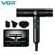Фен профессиональный VGR V-401 BLACK, 40 уровней обдува 70000 - 110000 RPM, 40 уровней температуры 60&deg;C - 100&deg;C, 3 насадки