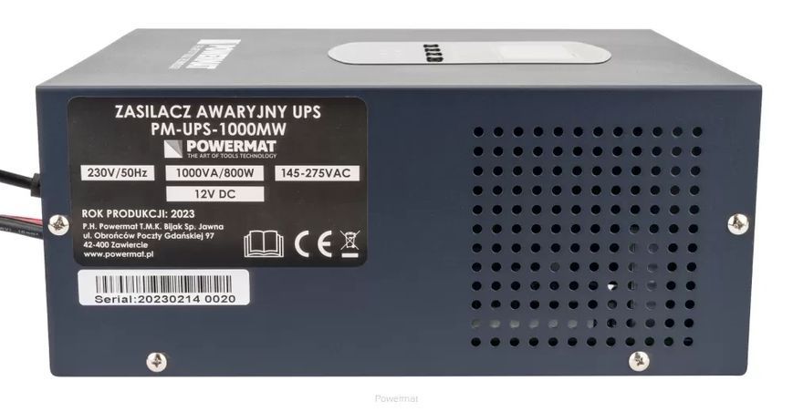 Аварійне джерело живлення POWERMAT UPS LCD 1000VA 800W PM-UPS-1000MW