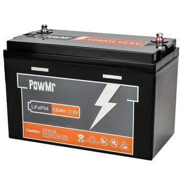 Акумулятор AGM PowMr 100AH 12.8V 1200Wh для дому котла сонячних батарей