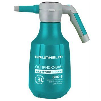 Обприскувач акумуляторний GRUNHELM GHS-3, (2АН/3.7V LiOn, 2-4бар, 3л)