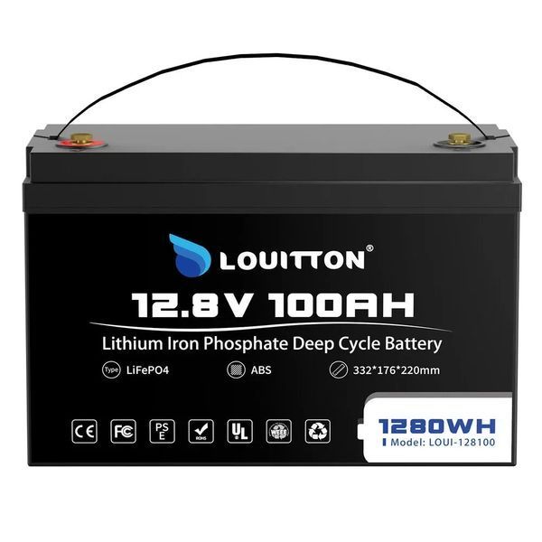 Аккумулятор Louitton LiFePO4 12V100AH 1280Wh литий-железо-фосфатный для UPS