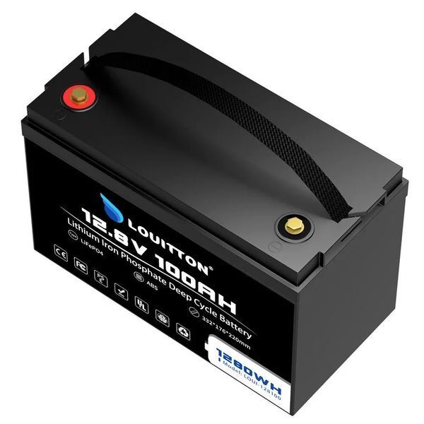 Аккумулятор Louitton LiFePO4 12V100AH 1280Wh литий-железо-фосфатный для UPS