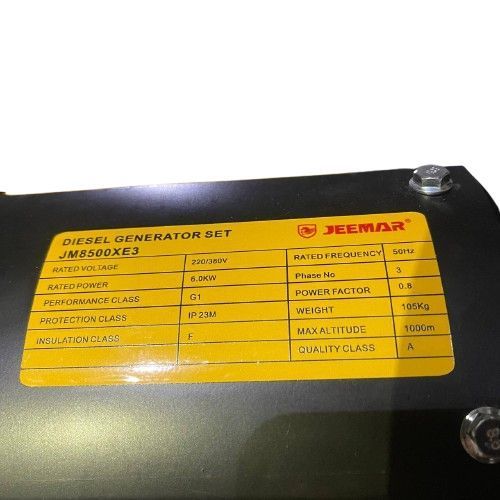 Дизельный генератор JEEMAR на колесах 6.0/7.5кВт с электростартером 220/380В