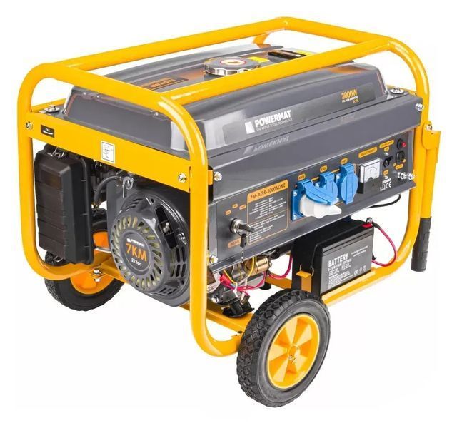 Генератор бензиновий POWERMAT PM-AGR-3000M2KE 3,0кВт для дому