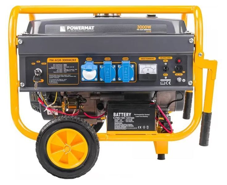 Генератор бензиновий POWERMAT PM-AGR-3000M2KE 3,0кВт для дому